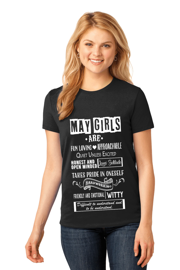 MAY GIRLS ARE FUN LOVING, APPROACHABLE, QUIET UNLESS EXCITED